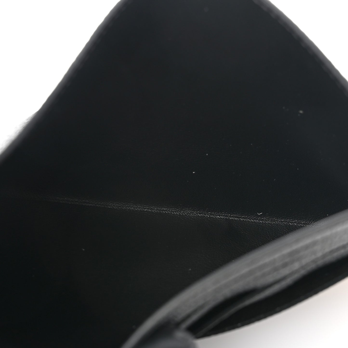 Calfskin Felicie Chain Wallet Card Holder Insert Black