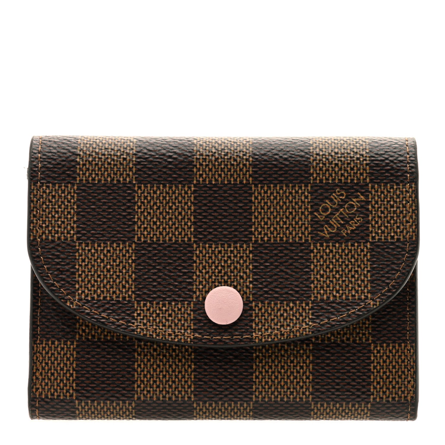 Louis Vuitton Damier Ebene Rosalie Coin Purse Rose Ballerine 1 of 6