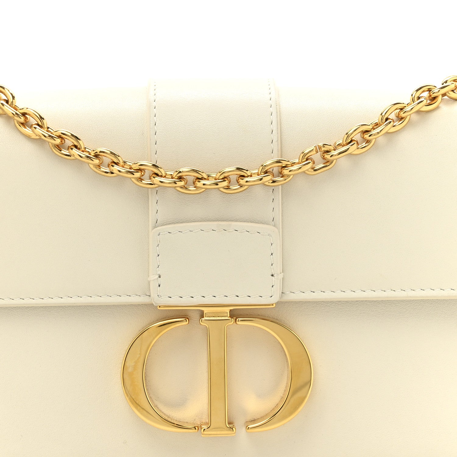 Christian Dior Calfskin 30 Montaigne East West Chain Flap Bag Off White 7 of 14