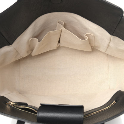 Gucci Pebbled Calfskin Small Swing Tote Black 5 of 10