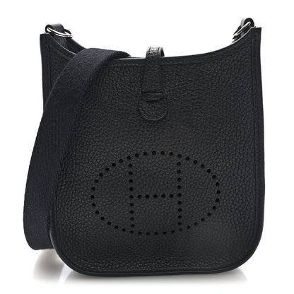 Hermes Taurillon Clemence Evelyne TPM Black 1 of 11