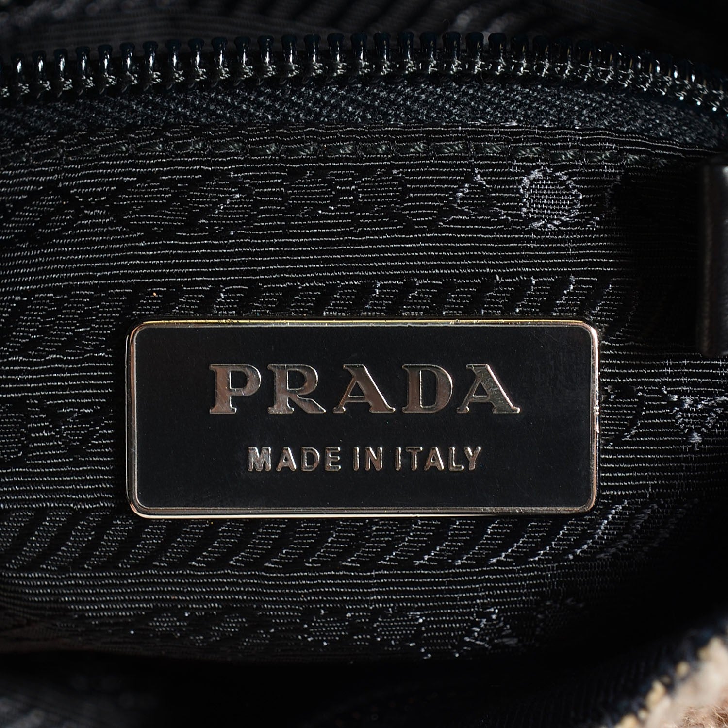 Prada Tweed Vitello Flat Tote Bag 7 of 8