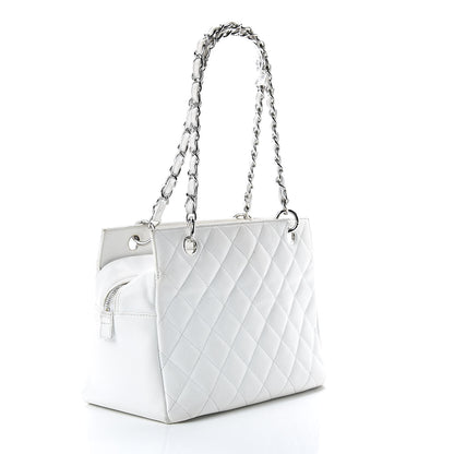 Chanel Caviar Quilted Petit Timeless Tote PTT White 3 of 17