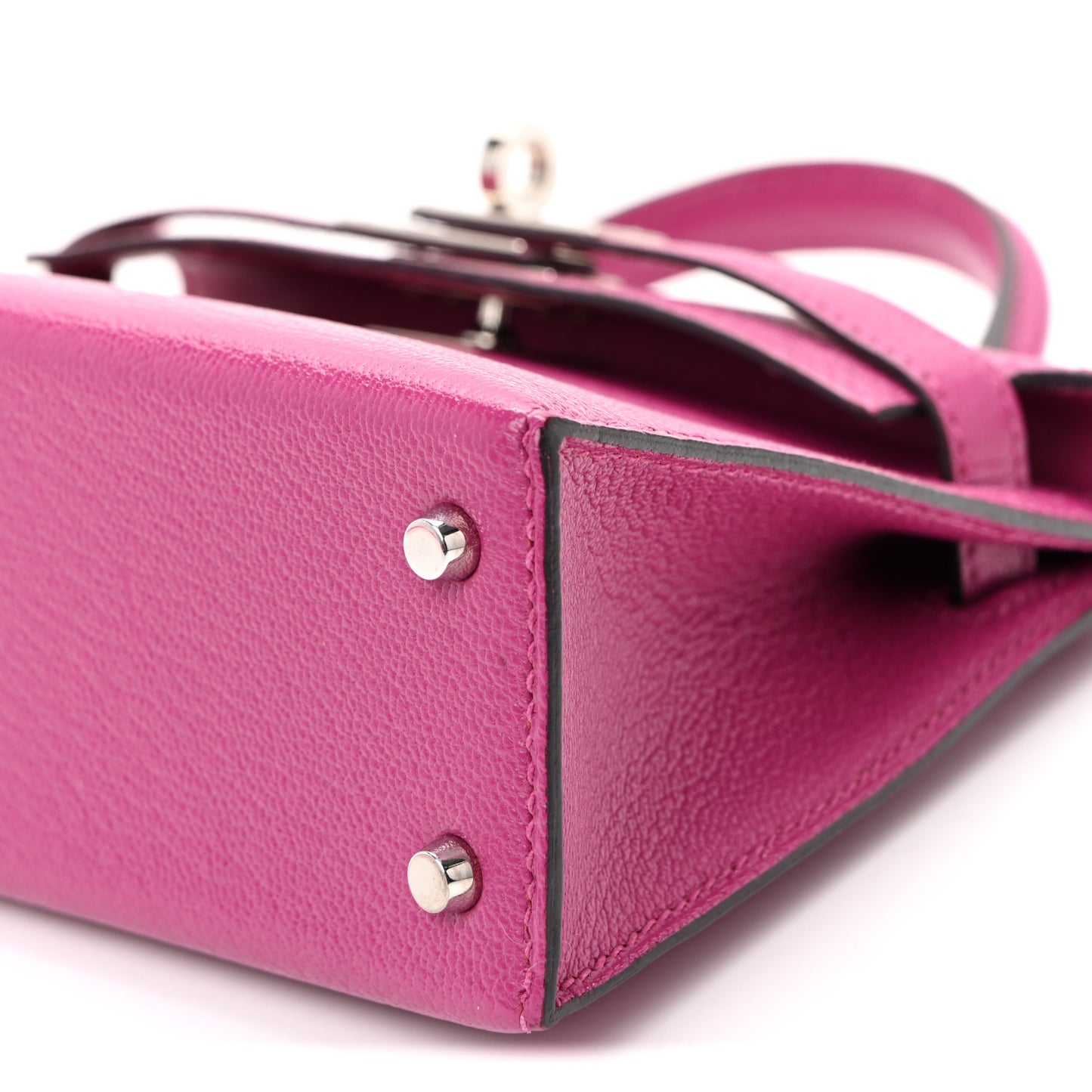 Chevre Mysore Mini Kelly Sellier 20 Rose Pourpre