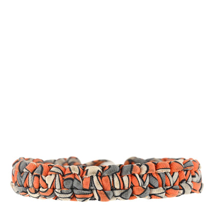 Hermes Silk Twill Kid Bracelet White Multicolor 2 of 3