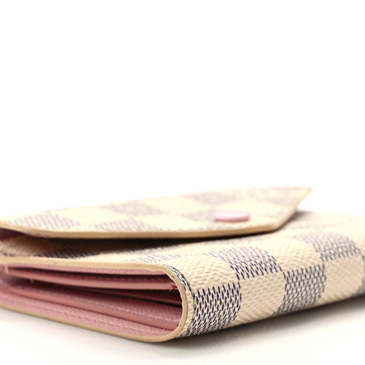 Louis Vuitton Damier Azur Victorine Wallet Rose Ballerine 7 of 9