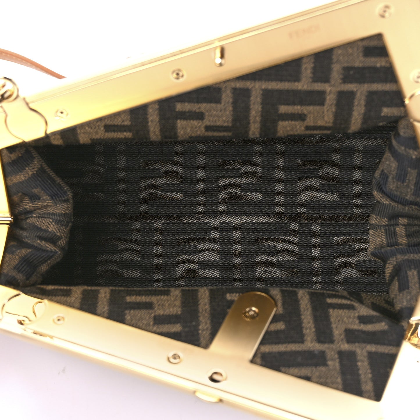 Shiny Nappa Small Fendi First Caramello
