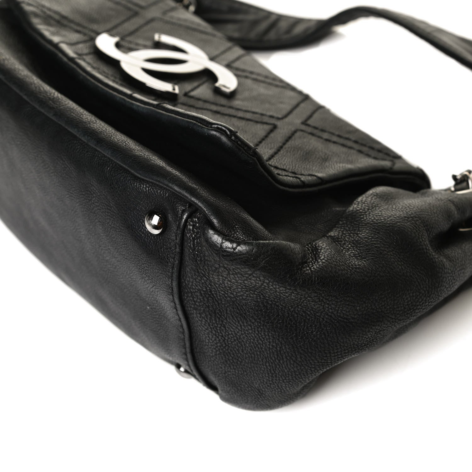 Chanel Calfskin Diamond Stitch Accordion Flap Black 8 of 12