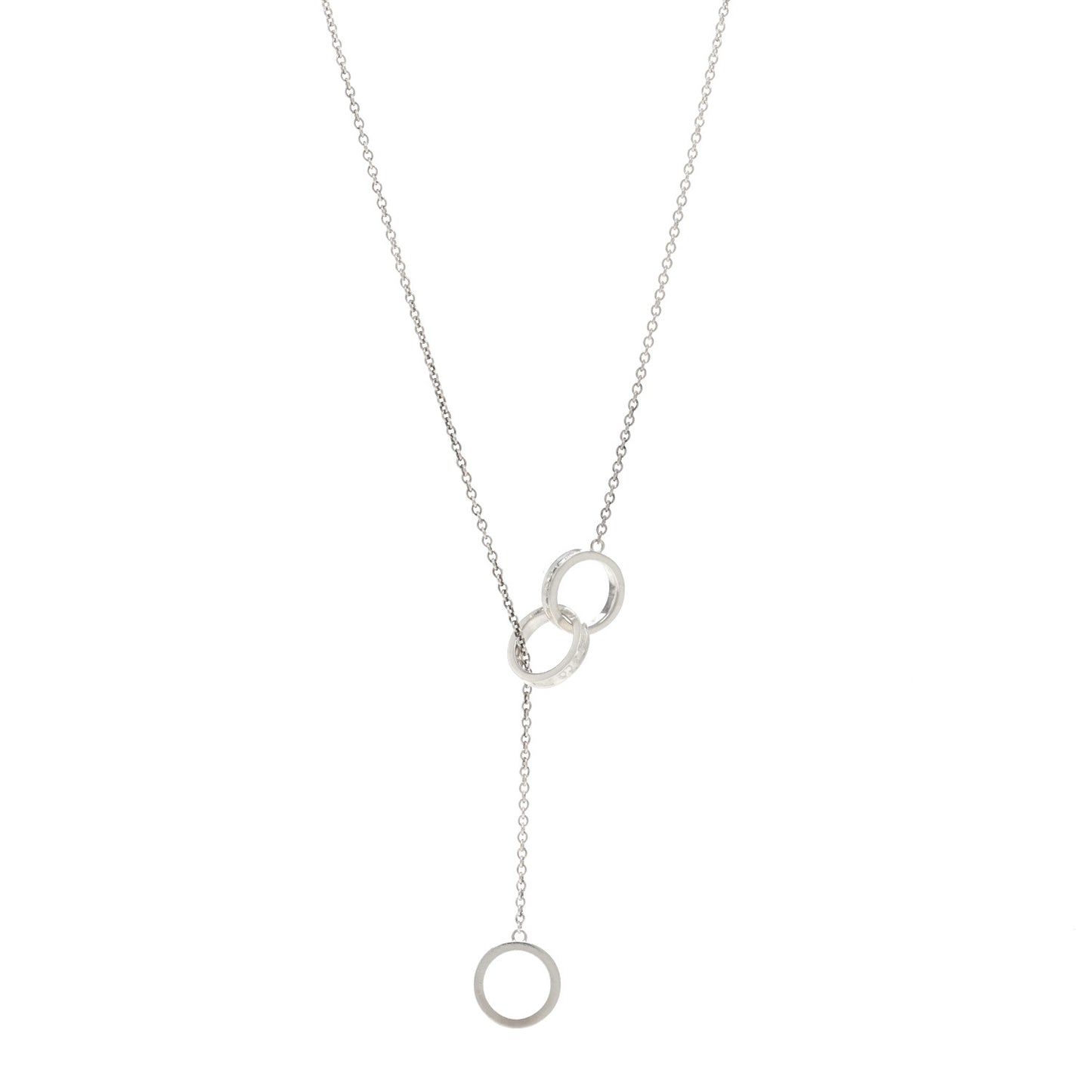 Sterling Silver 1837 Interlocking Circles Lariat Necklace