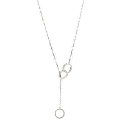 Tiffany Sterling Silver 1837 Interlocking Circles Lariat Necklace 1 of 4