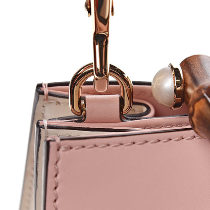 Gucci Nappa Bamboo Web Mini Nymphaea Top Handle Bag Perfect Pink Mystic White 12 of 16