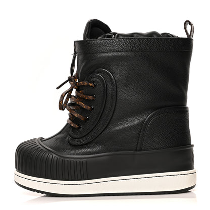 Louis Vuitton Monogram Slalom Flat Half Boots 38 Black 1 of 9