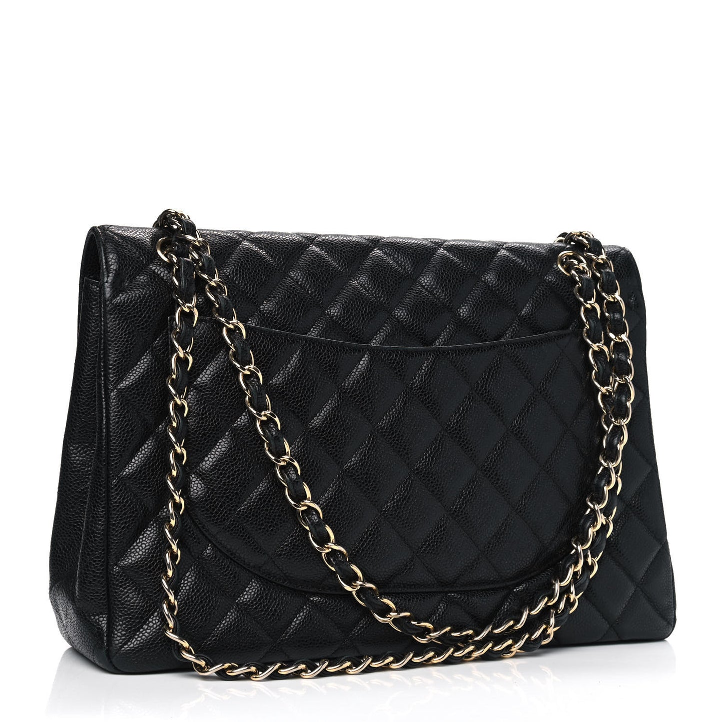 Caviar Quilted Maxi Single Flap Black