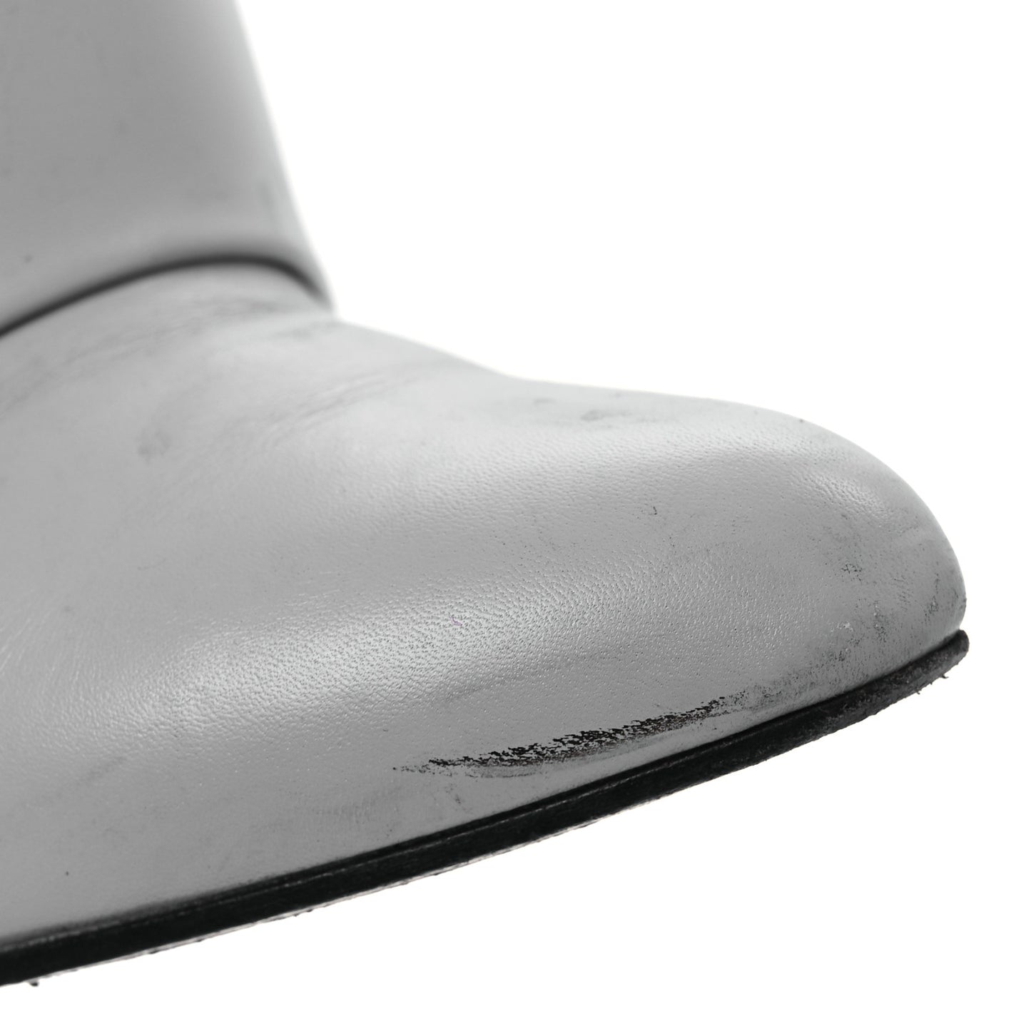 Calfskin Shark Lock Pant Boots 36.5 Grey