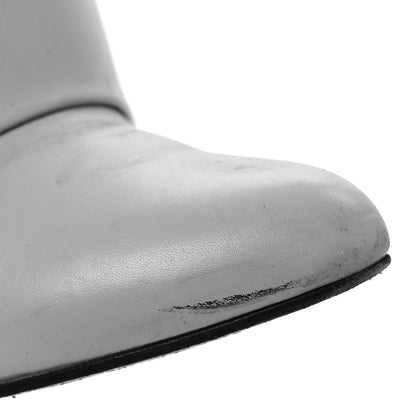 Givenchy Calfskin Shark Lock Pant Boots 36.5 Grey 14 of 16