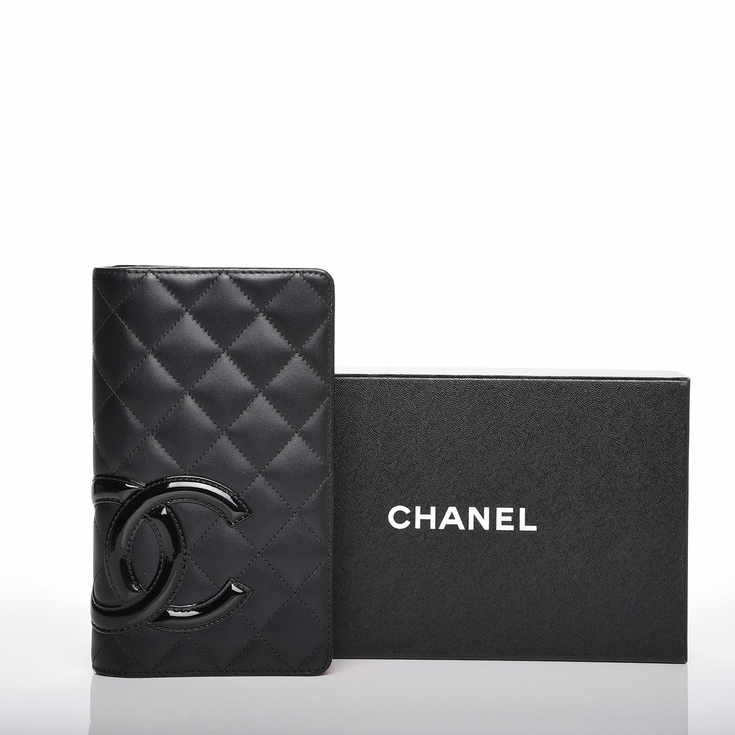 Chanel Calfskin Quilted Cambon Yen Wallet Black 8 of 8