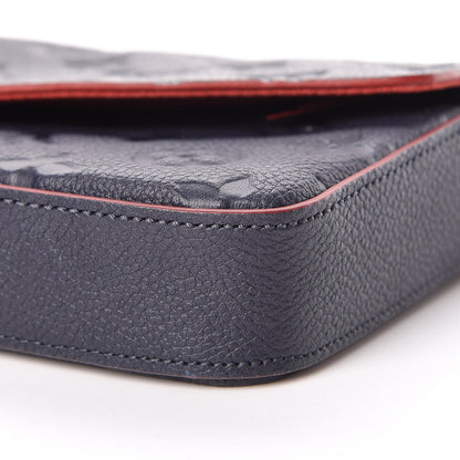 Louis Vuitton Empreinte Pochette Felicie Chain Wallet Marine Rouge 14 of 16