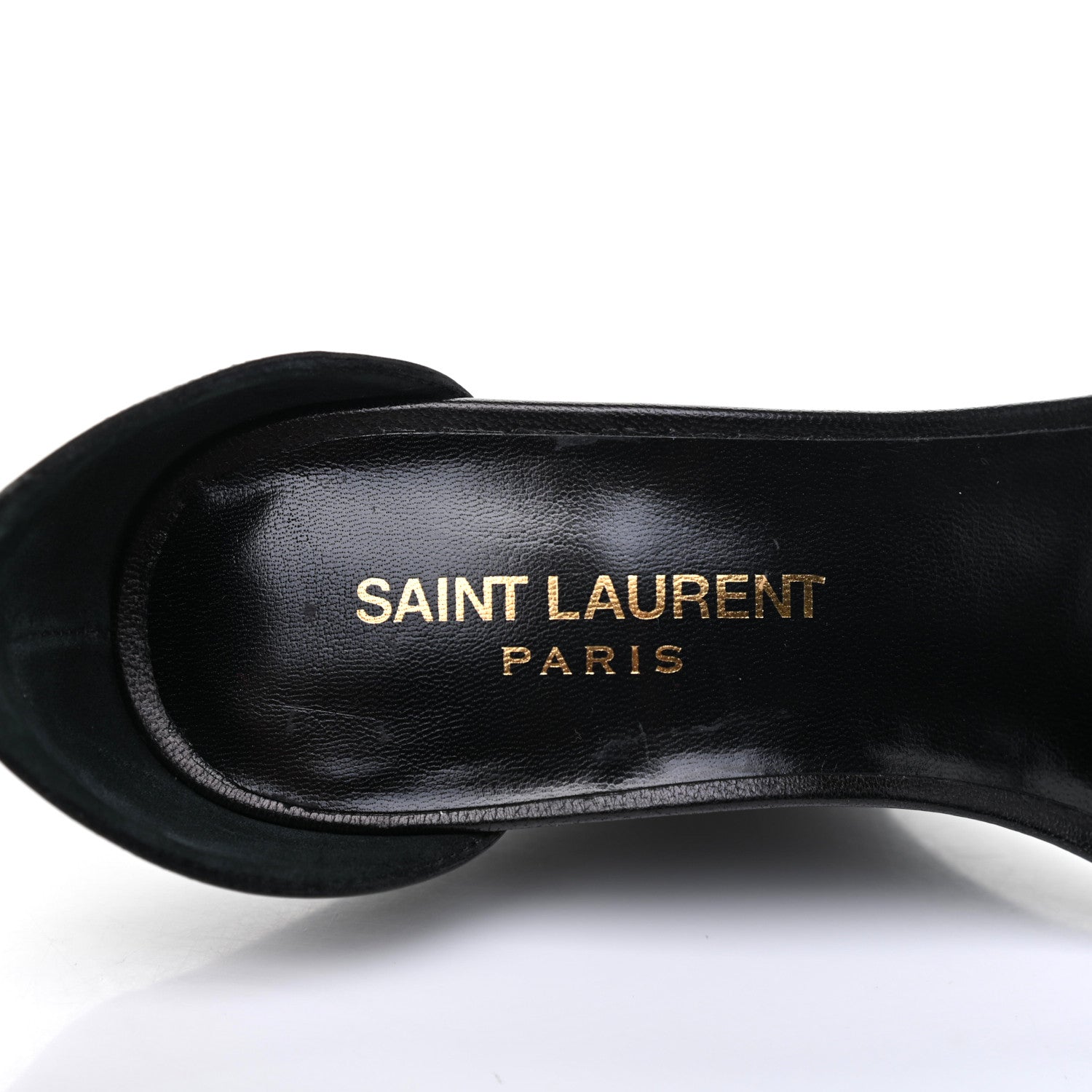 Saint Laurent Calfskin Jane 105 Wedge Sandals 35 Black 7 of 10