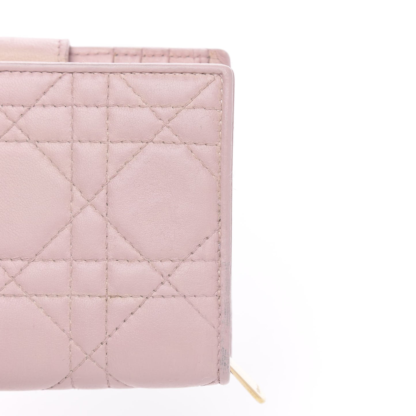 Lambskin Cannage Lady Dior Eden Wallet Pink