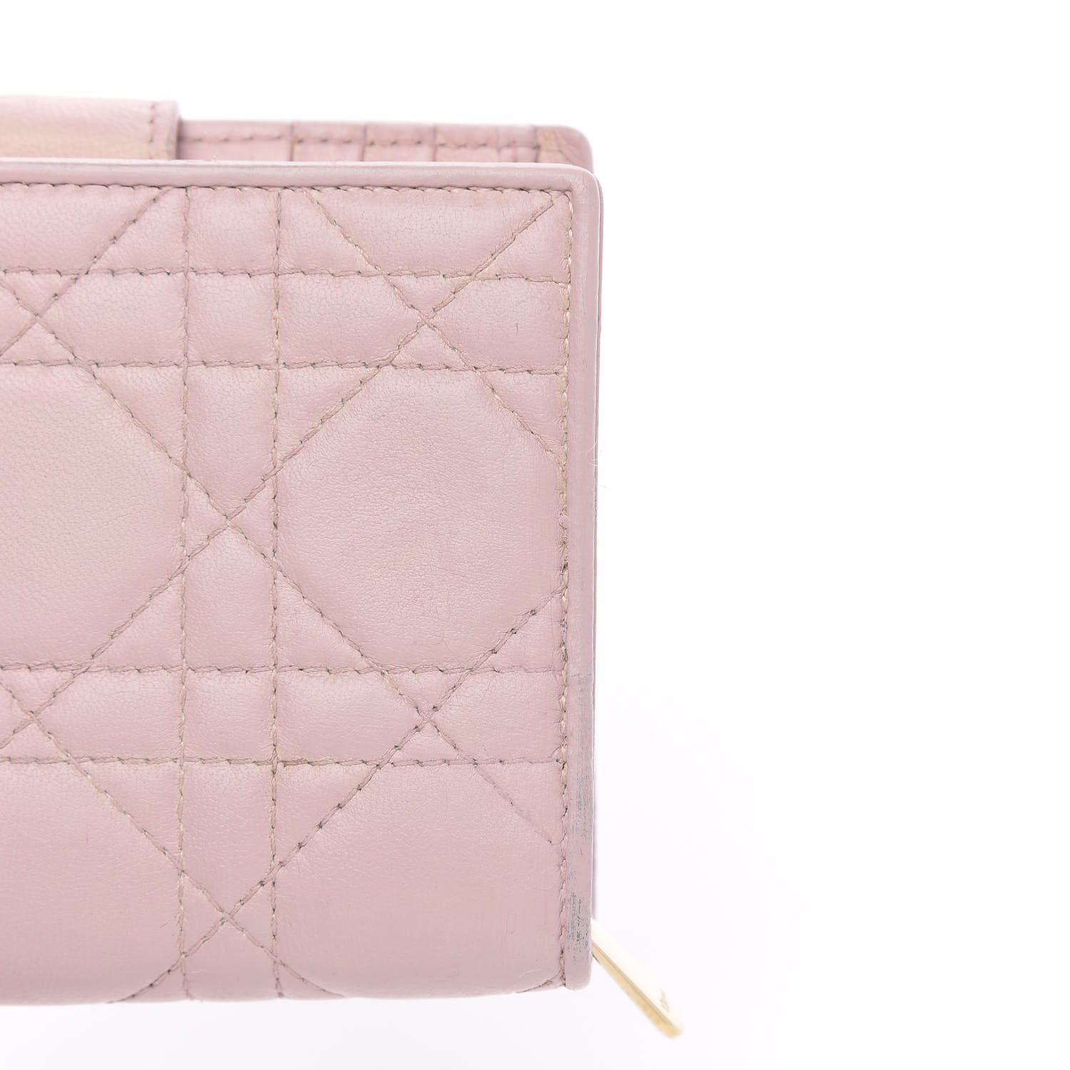 Christian Dior Lambskin Cannage Lady Dior Eden Wallet Pink 9 of 10