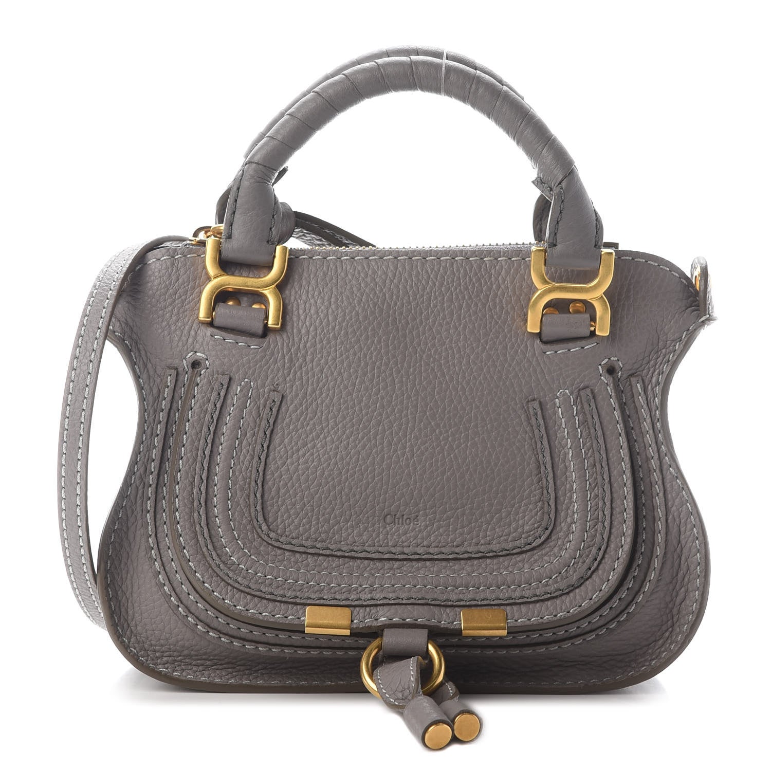 Chloe Calfskin Mini Marcie Satchel Cashmere Grey 1 of 9