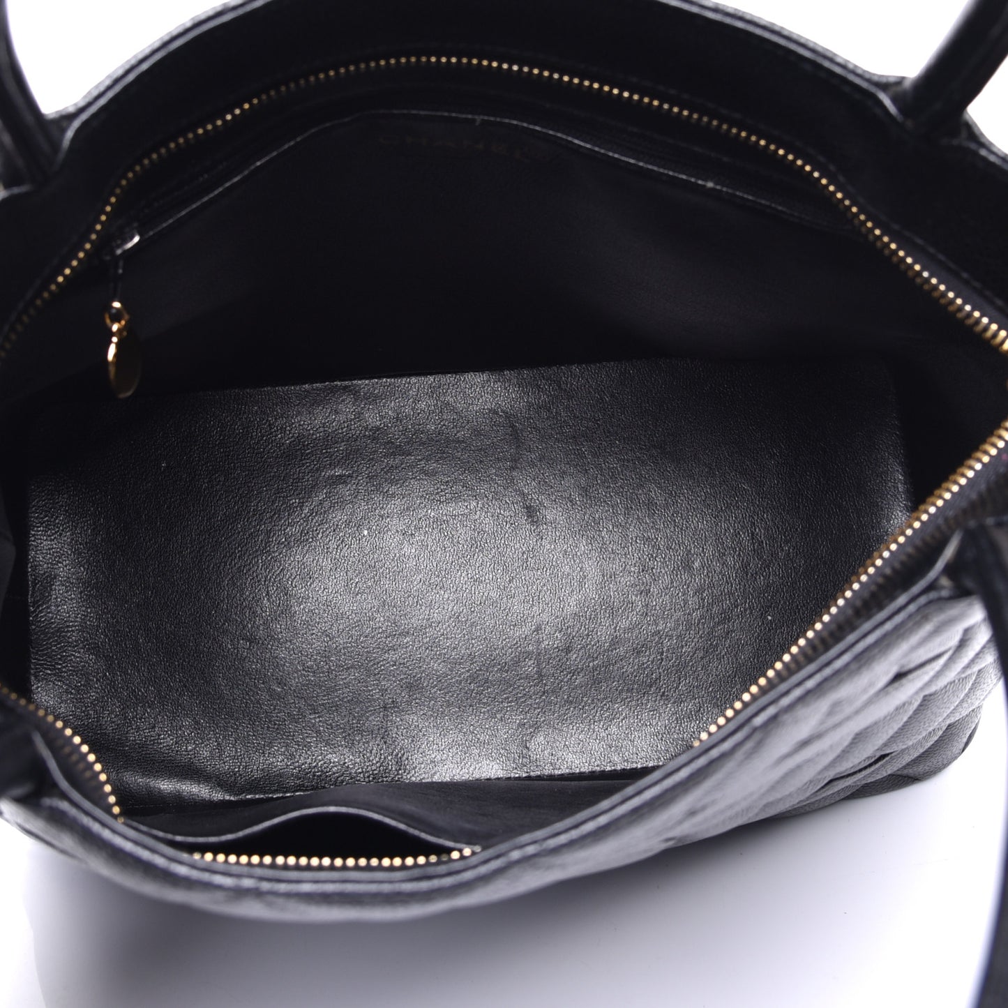 Caviar Quilted Medallion Tote Black