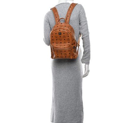 MCM Visetos Small Side Stud Stark Backpack Cognac 2 of 11
