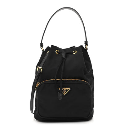 Prada Re-Nylon Duet Drawstring Shoulder Bag Black 1 of 9