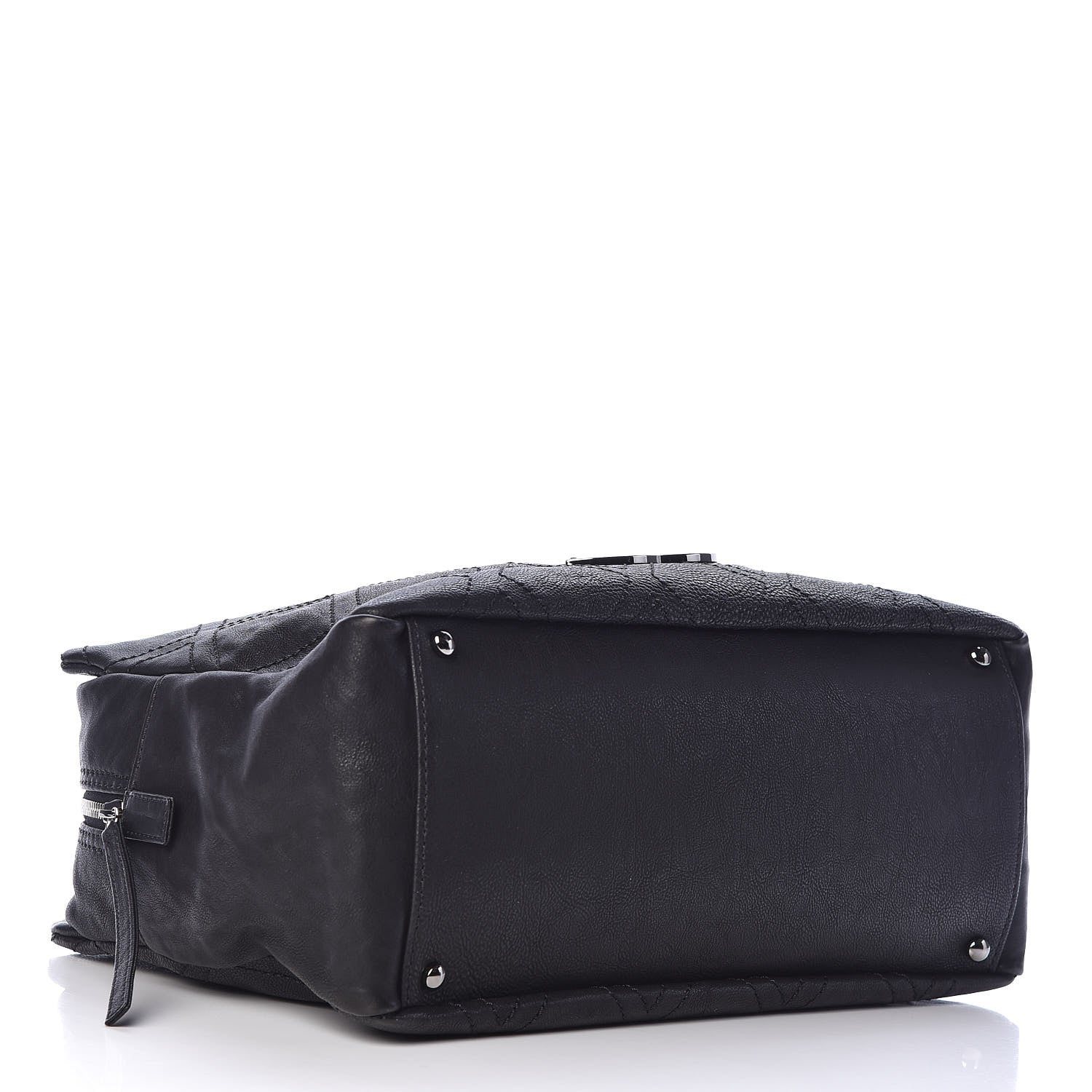 Chanel Calfskin Large Diamond Stitch Tote Black 4 of 11