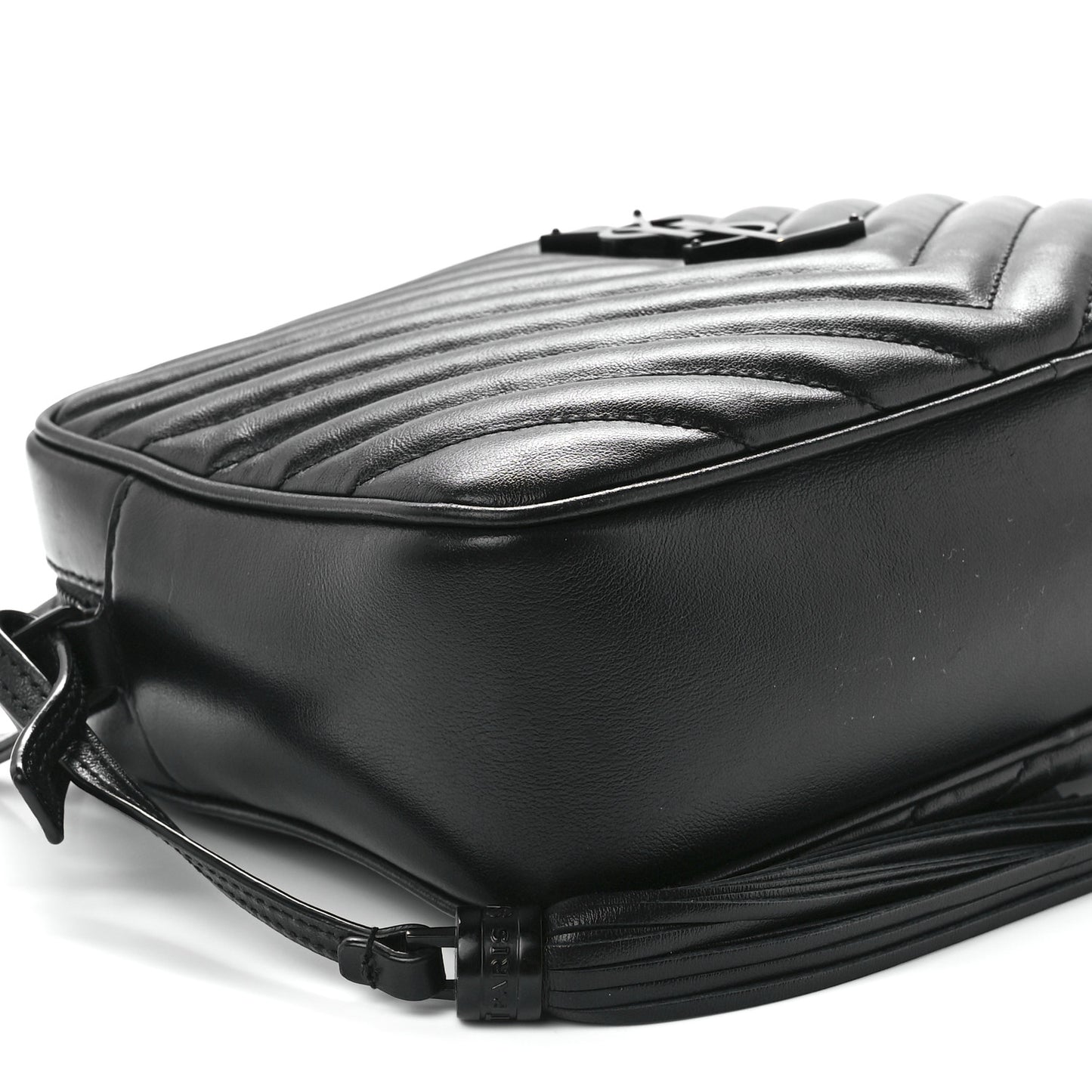 Calfskin Matelasse Monogram Lou Camera Bag Black