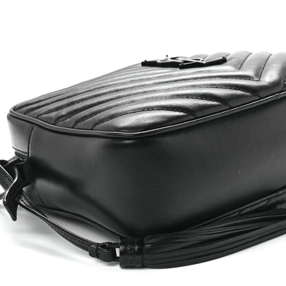Saint Laurent Calfskin Matelasse Monogram Lou Camera Bag Black 9 of 10