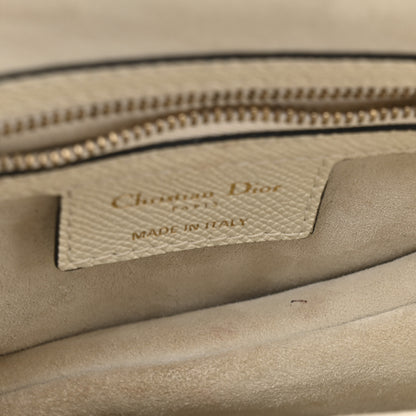 Christian Dior Grained Calfskin Saddle Bag With Strap Latte 14 of 17