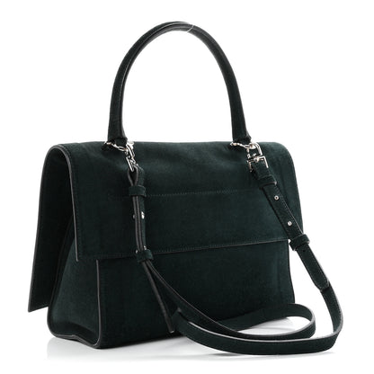 Givenchy Suede Small Shark Lock Satchel Green 3 of 10