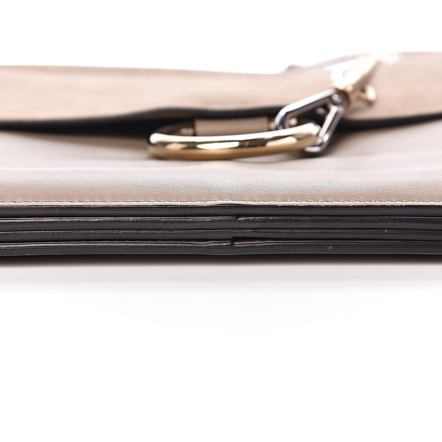Calfskin Suede Medium Faye Shoulder Bag Motty Grey