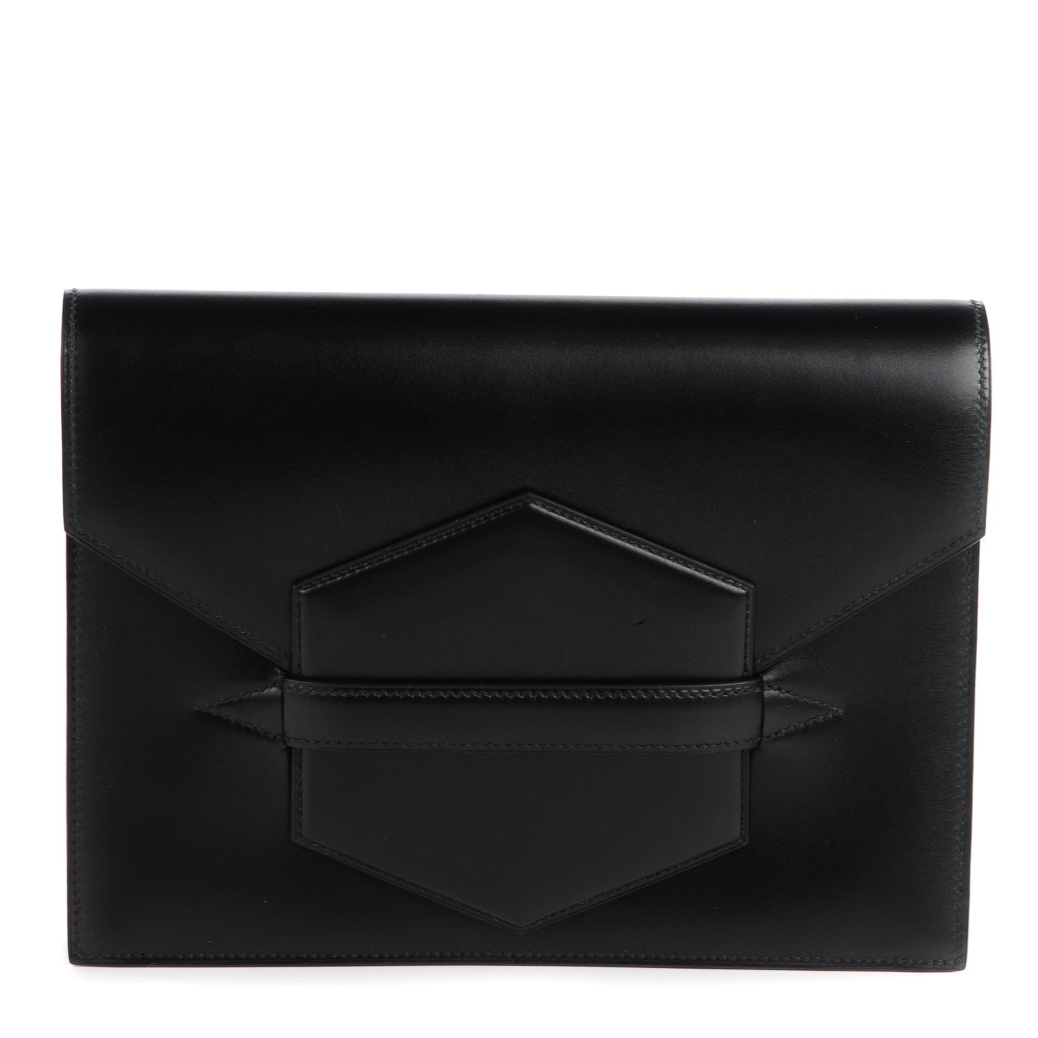 Hermes Box Calfskin Faco Clutch Black 1 of 9
