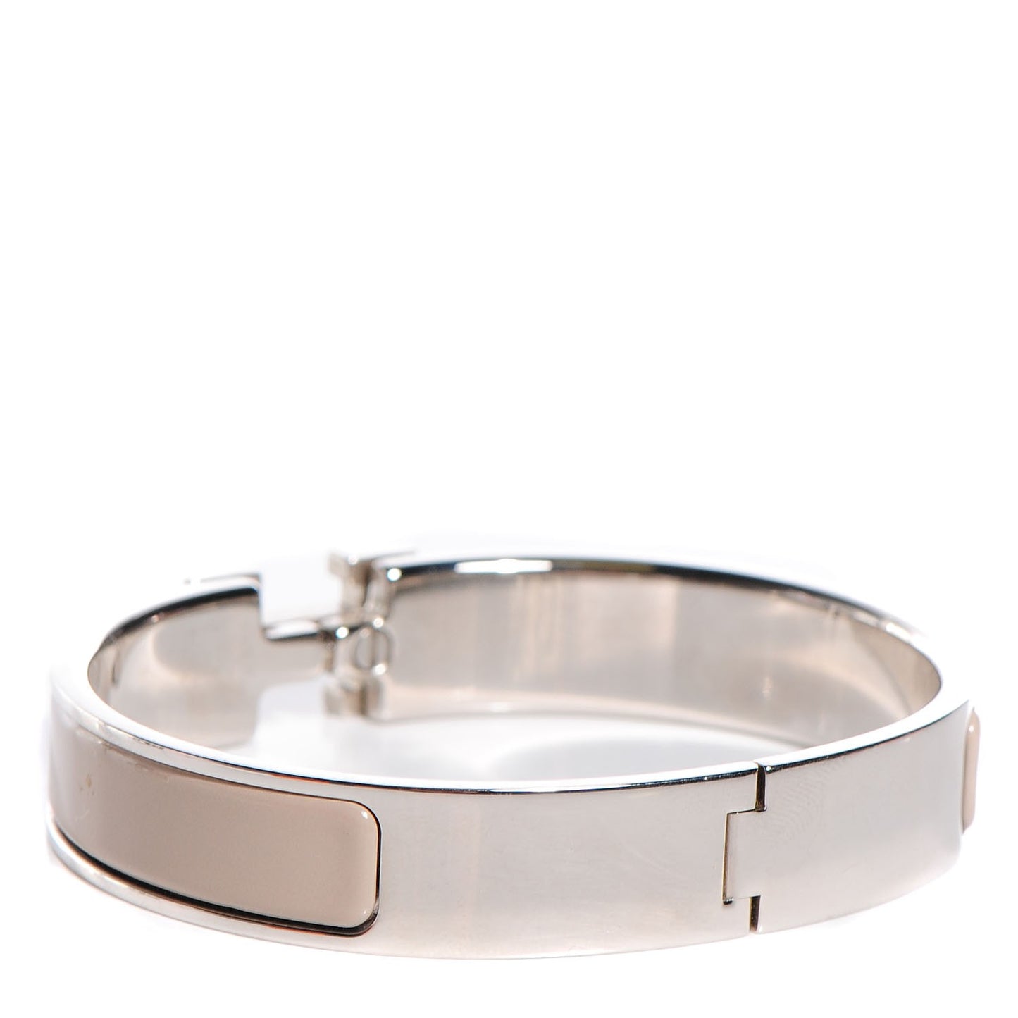 Enamel Narrow Clic Clac H Bracelet PM Etoupe