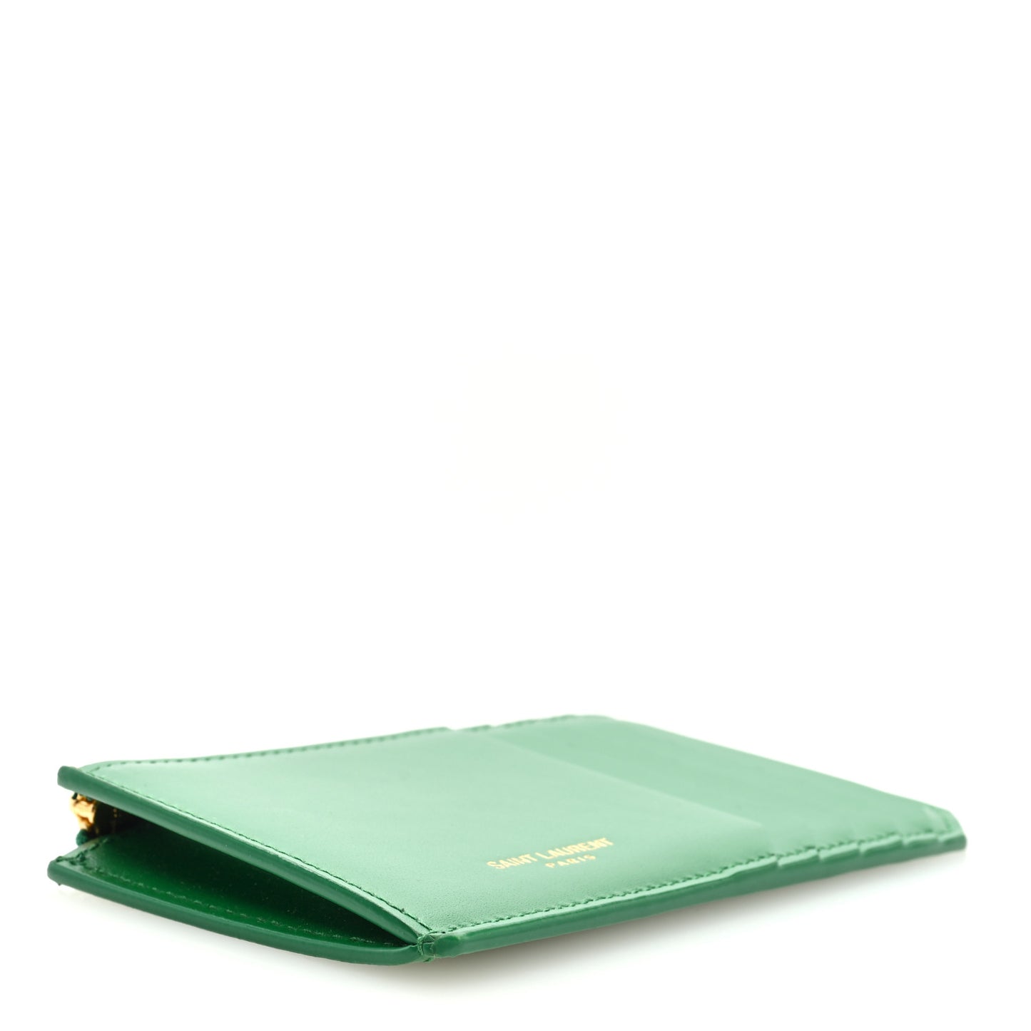 Calfskin 5 Fragments Zip Pouch Card Holder New Vert Praire