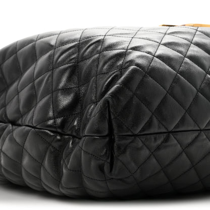 Saint Laurent Lambskin Quilted Maxi Icare Shopping Tote Black 10 of 11