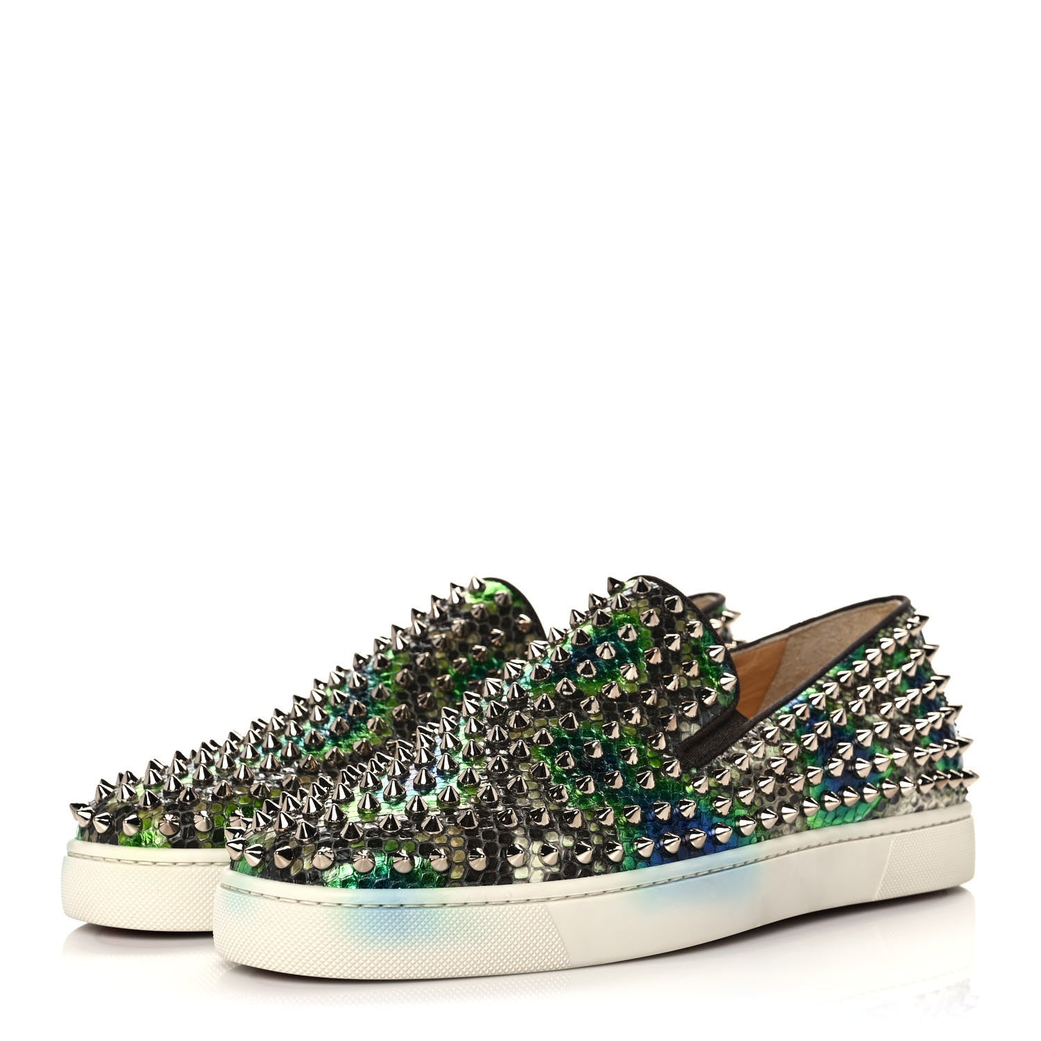 Christian Louboutin Watersnake Spikes Boat Flat 42 3 of 9