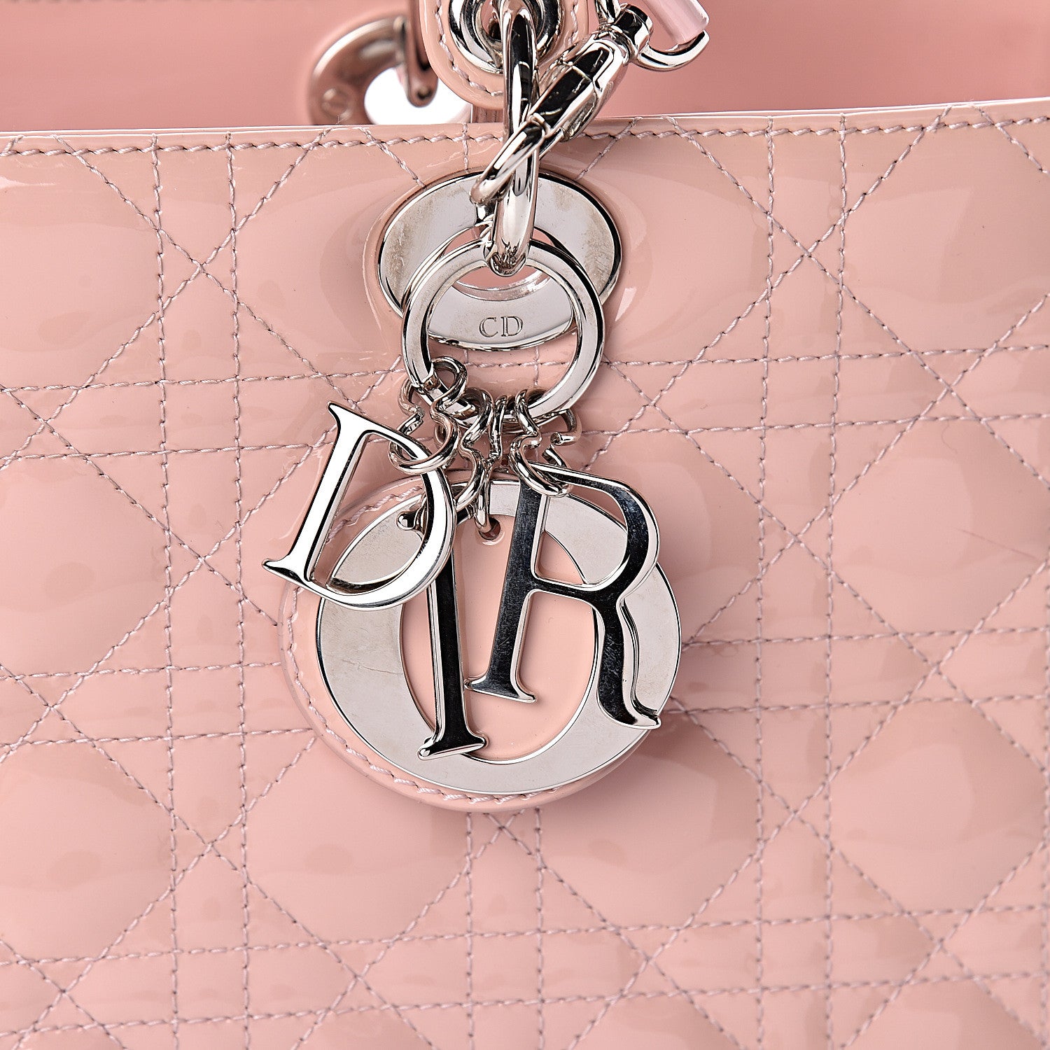 Christian Dior Patent Cannage Large Lady Dior Light Pink 8 of 11