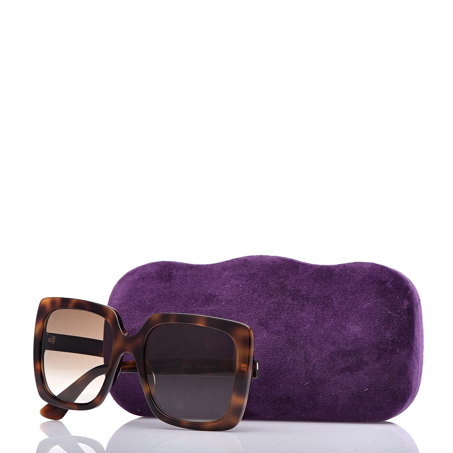 Square Frame Crystal Sunglasses GG 0418S Tortoiseshell