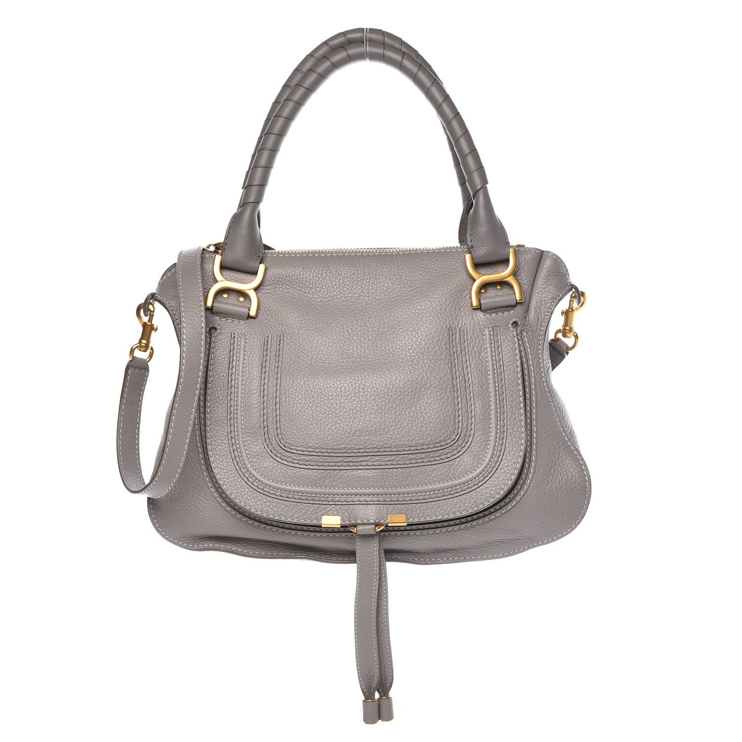 Chloe Calfskin Medium Marcie Satchel Cashmere Grey 1 of 20