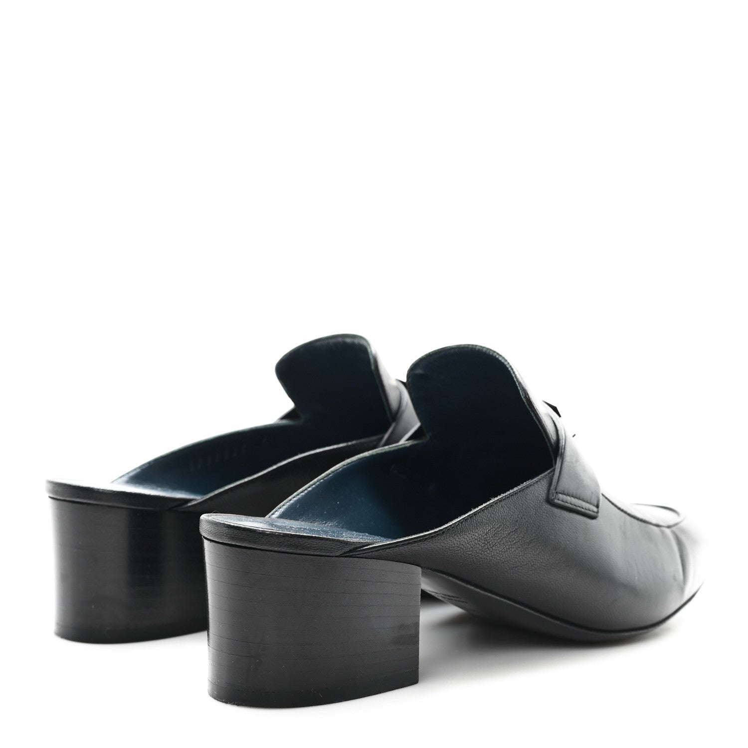 Hermes Goatskin Paradis Mules 37.5 Black 5 of 10