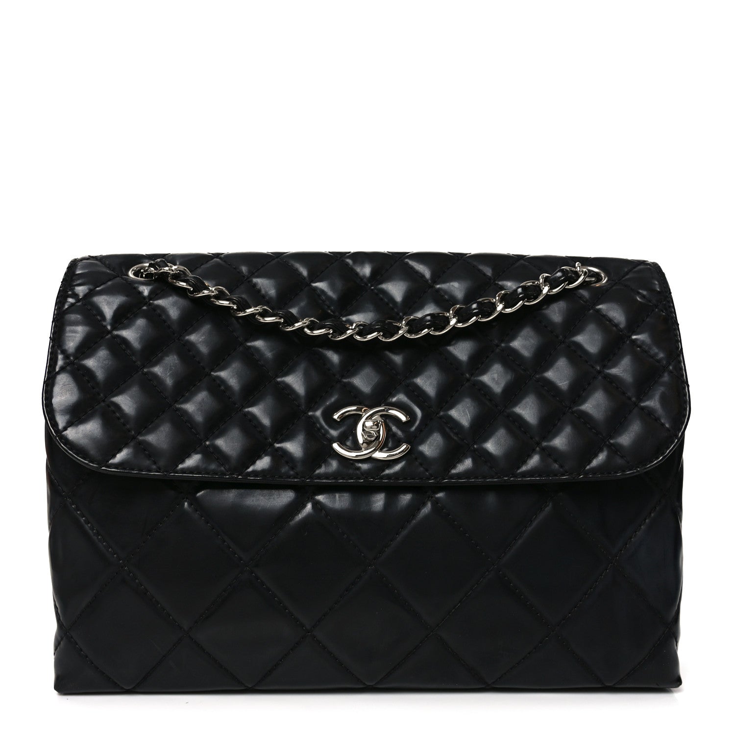 Chanel Vinyl Quilted In the Business Flap Bag Black 1 of 10
