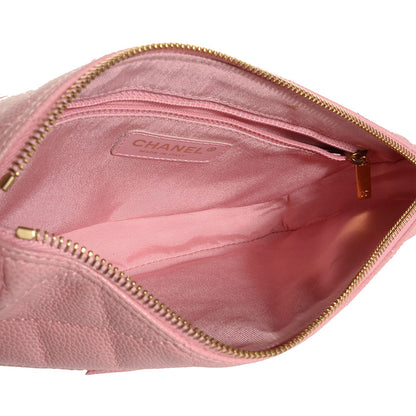 Chanel Caviar Quilted Pochette Pink 6 of 8