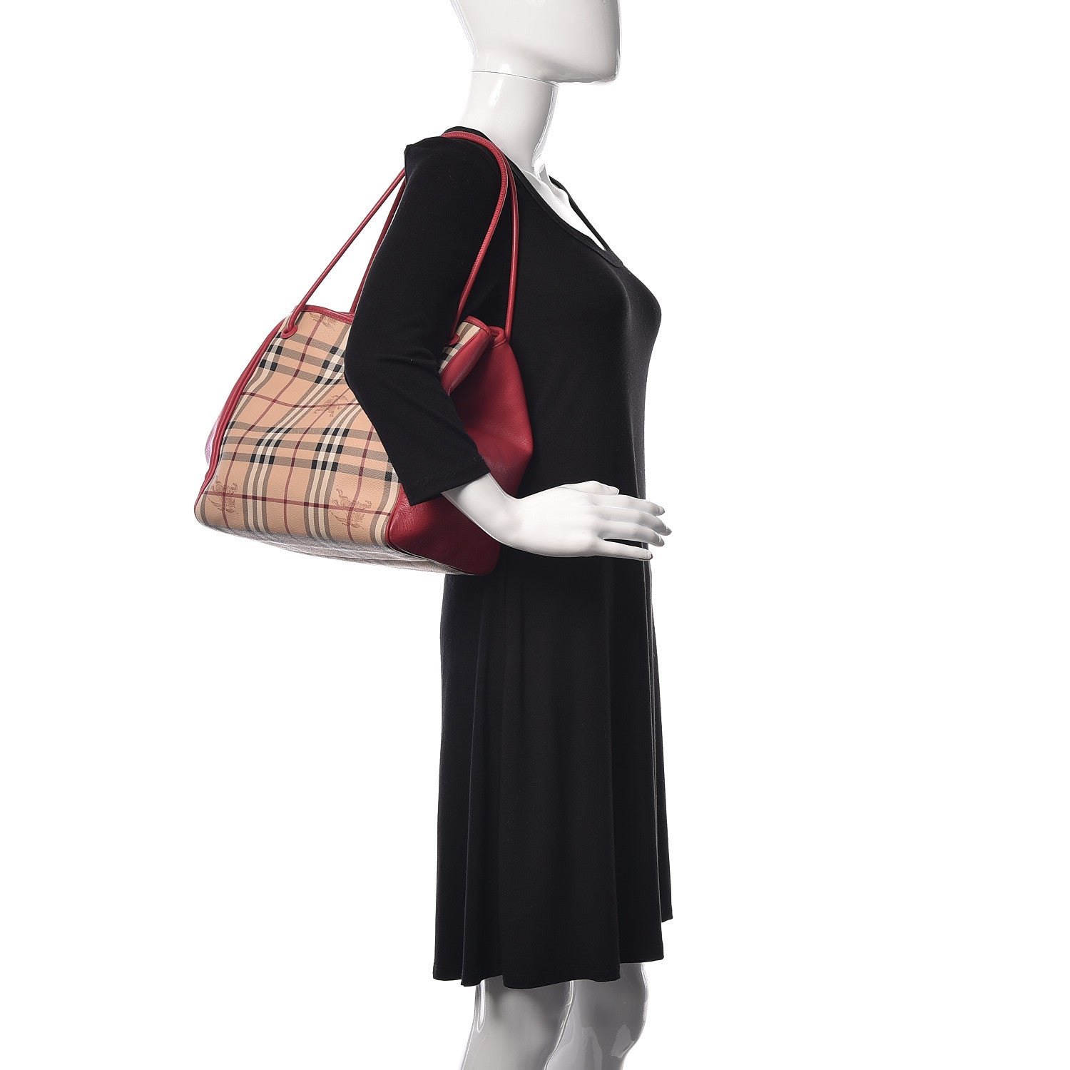 Burberry Haymarket Check Small Knots Canterbury Tote Pink 2 of 11