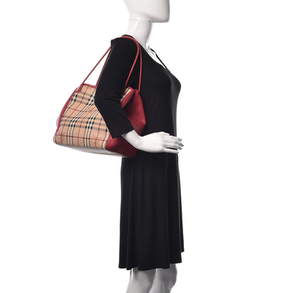 Burberry Haymarket Check Small Knots Canterbury Tote Pink 2 of 11