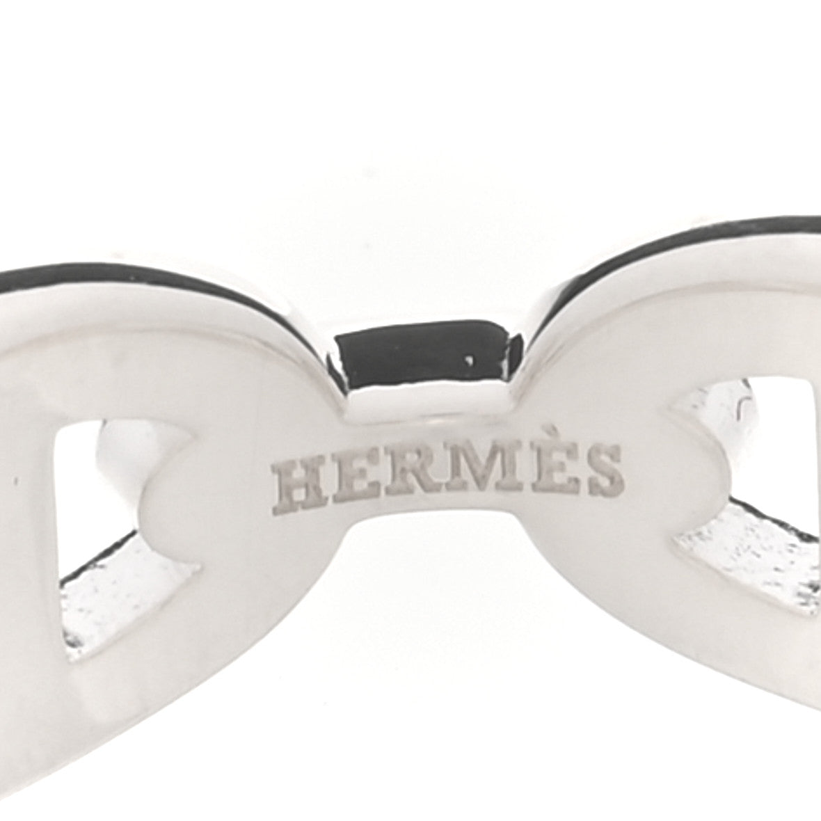 Hermes Sterling Silver PM Chaine d'Ancre Enchainee Band Ring 56 7.5 4 of 7
