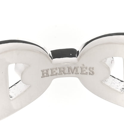 Hermes Sterling Silver PM Chaine d'Ancre Enchainee Band Ring 56 7.5 4 of 7