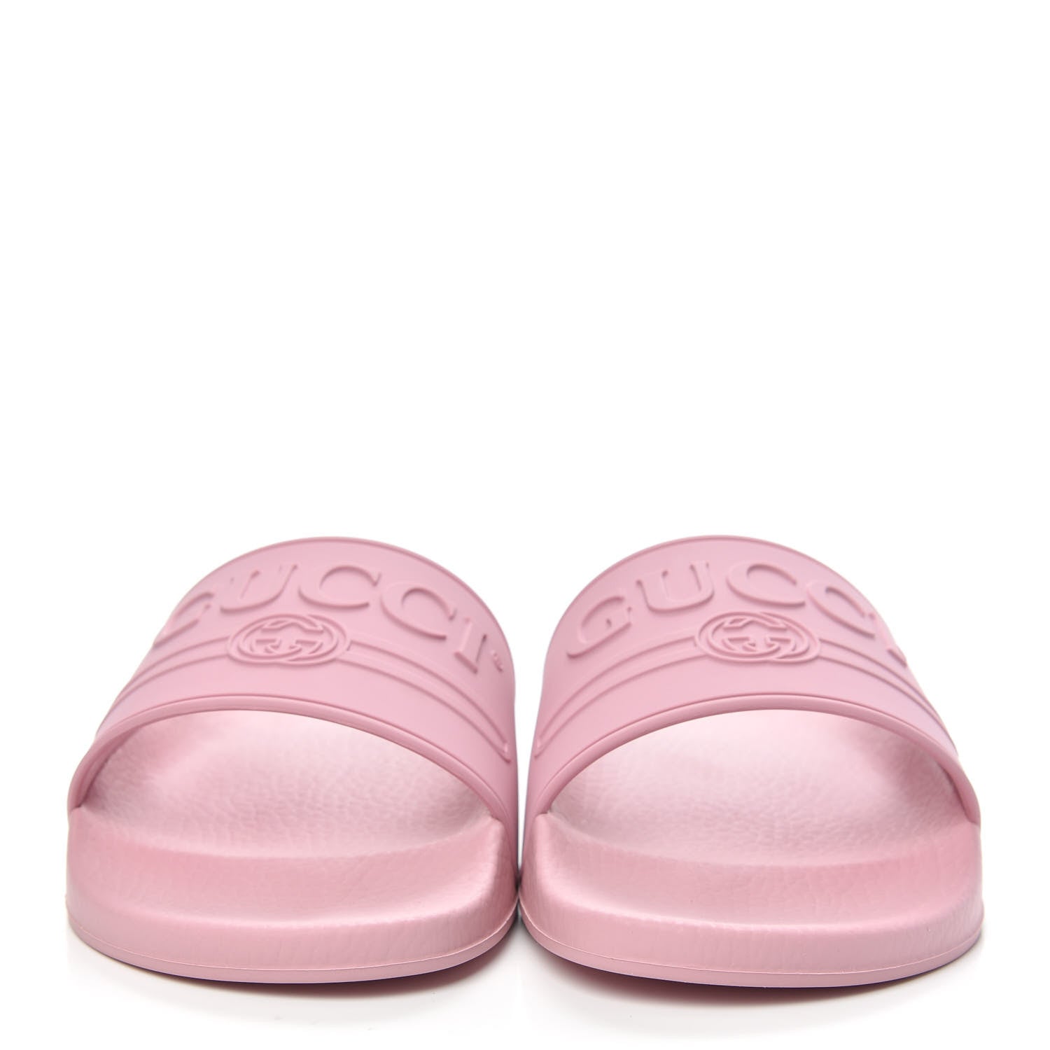 Gucci Rubber Logo Stamped Mens Slide Sandals 8 Rosa 2 of 8